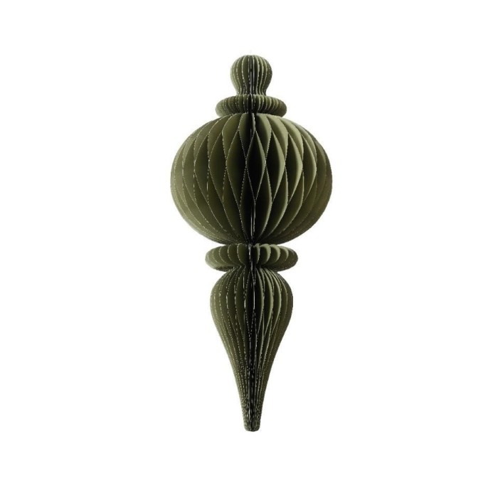 ORNAMENTO CARTA D.34CM. H.80CM. VERDE